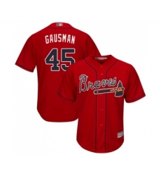 Youth Atlanta Braves #45 Kevin Gausman Replica Red Alternate Cool Base Baseball Jersey