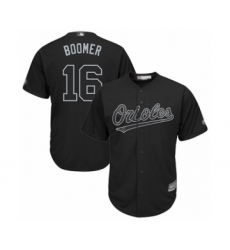 Men's Baltimore Orioles #16 Trey Mancini  Boomer  Authentic Black 2019 Players Weekend Baseball Jersey