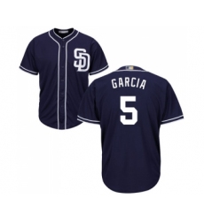 Men's San Diego Padres #5 Greg Garcia Replica Navy Blue Alternate 1 Cool Base Baseball Jersey