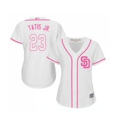 Women's San Diego Padres #23 Fernando Tatis Jr. Replica White Fashion Cool Base Baseball Jersey