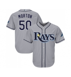 Men's Tampa Bay Rays #50 Charlie Morton Replica Grey Road Cool Base Baseball Jersey