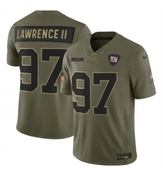 Men's New York Giants #97 Dexter Lawrence II Olive 2025 F.U.S.E. Salute to Service Limited Football Stitched Jersey