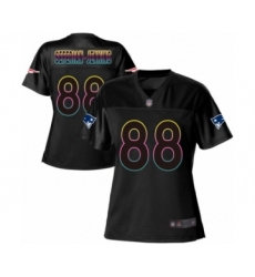 Women's New England Patriots #88 Austin Seferian-Jenkins Game Black Fashion Football Jersey
