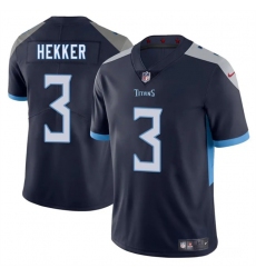 Men's Tennessee Titans #3 Johnny Hekker Navy 2025 Vapor Untouchable Football Stitched Jersey