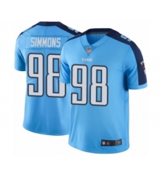 Youth Tennessee Titans #98 Jeffery Simmons Limited Light Blue Rush Vapor Untouchable Football Jersey Youth Tennessee Titans #98 Jeffery Simmons Limited Light Blue Rush Vapor Untouchable Football Jersey