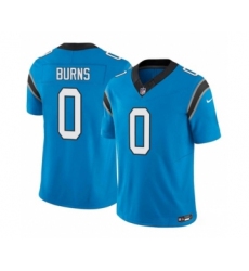 Men's Nike Carolina Panthers #0 Brian Burns Blue 2023 F.U.S.E. Vapor Untouchable Football Stitched Jersey