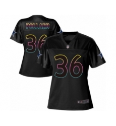 Women's Dallas Cowboys #36 Tony Pollard Game Black Fashion Football Jersey