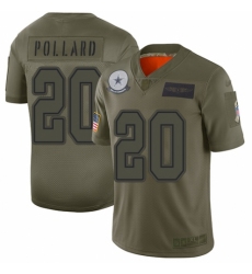 Youth Dallas Cowboys #20 Tony Pollard Limited Camo 2019 Salute to Service Football Jersey