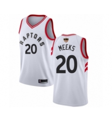 Women's Toronto Raptors #20 Jodie Meeks Swingman White 2019 Basketball Finals Bound Jersey - Association Edition