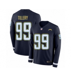 Youth Los Angeles Chargers #99 Jerry Tillery Limited Navy Blue Therma Long Sleeve Football Jersey