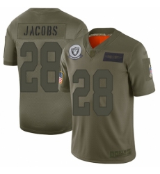 Men's Oakland Raiders #28 Josh Jacobs Limited Camo 2019 Salute to Service Football Jersey