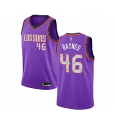 Men's Phoenix Suns #46 Aron Baynes Authentic Purple Basketball Jersey - 2018-19 City Edition
