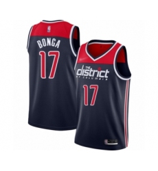 Men's Washington Wizards #17 Isaac Bonga Authentic Navy Blue Finished Basketball Jersey - Statement Edition