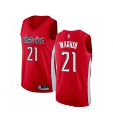 Men's Washington Wizards #21 Moritz Wagner Red Swingman Jersey - Earned Edition