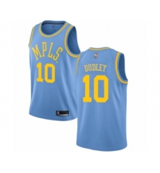 Women's Los Angeles Lakers #10 Jared Dudley Swingman Blue Hardwood Classics Basketball Jersey