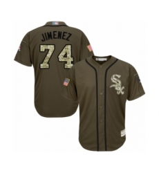 Youth Chicago White Sox #74 Eloy Jimenez Authentic Green Salute to Service Baseball Jersey