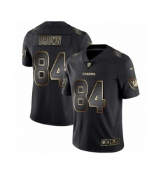 Men Oakland Raiders #84 Antonio Brown Black Golden Edition 2019 Vapor Untouchable Limited Jersey