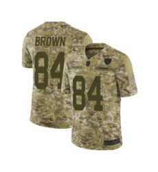 Youth Oakland Raiders #84 Antonio Brown Limited Camo 2018 Salute to Service Football Jersey