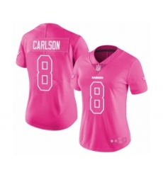 Women's Oakland Raiders #8 Daniel Carlson Limited Pink Rush Fashion Football Jersey