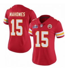 Women's Kansas City Chiefs #15 Patrick Mahomes Red 2023 F U S E Vapor Untouchable Limited Stitched 2024 Super Bowl LVIII Jersey