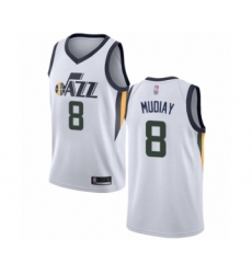 Women's Utah Jazz #8 Emmanuel Mudiay Swingman White Basketball Jersey - Association Edition