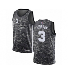 Men's San Antonio Spurs #3 Keldon Johnson Authentic Camo Basketball Jersey - City Edition