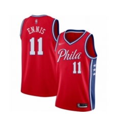 Youth Philadelphia 76ers #11 James Ennis Swingman Red Finished Basketball Jersey - Statement Edition