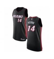 Men's Miami Heat #14 Tyler Herro Authentic Black Basketball Jersey - Icon Edition