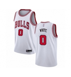 Women's Chicago Bulls #0 Coby White Authentic White Basketball Jersey - Association Edition