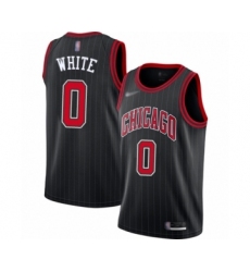 Youth Chicago Bulls #0 Coby White Swingman Black Finished Basketball Jersey - Statement Edition
