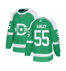 Youth Dallas Stars #55 Thomas Harley Authentic Green 2020 Winter Classic Hockey Jersey