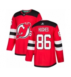Youth New Jersey Devils #86 Jack Hughes Authentic Red Home Hockey Jersey