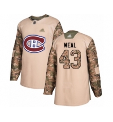 Youth Montreal Canadiens #51 Gustav Olofsson Authentic Camo Veterans Day Practice Hockey Jersey
