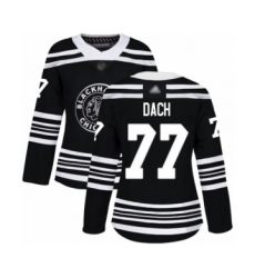 Women's Chicago Blackhawks #77 Kirby Dach Authentic Black Alternate Hockey Jersey