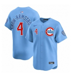 Men's Chicago Cubs #4 Pete Crow-Armstrong Blue 2024-25 2nd Alternate Limited Stitched Baseball Jersey