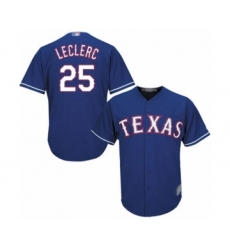 Youth Texas Rangers #25 Jose Leclerc Authentic Royal Blue Alternate 2 Cool Base Baseball Player Jersey