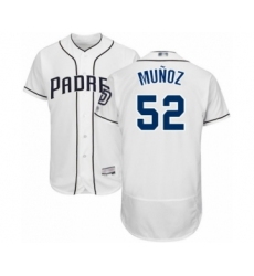 Men's San Diego Padres #52 Andres Munoz White Home Flex Base Authentic Collection Baseball Player Jersey