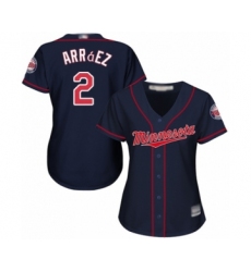 Women's Minnesota Twins #2 Luis Arraez Authentic Navy Blue Alternate Road Cool Base Baseball Player Jersey