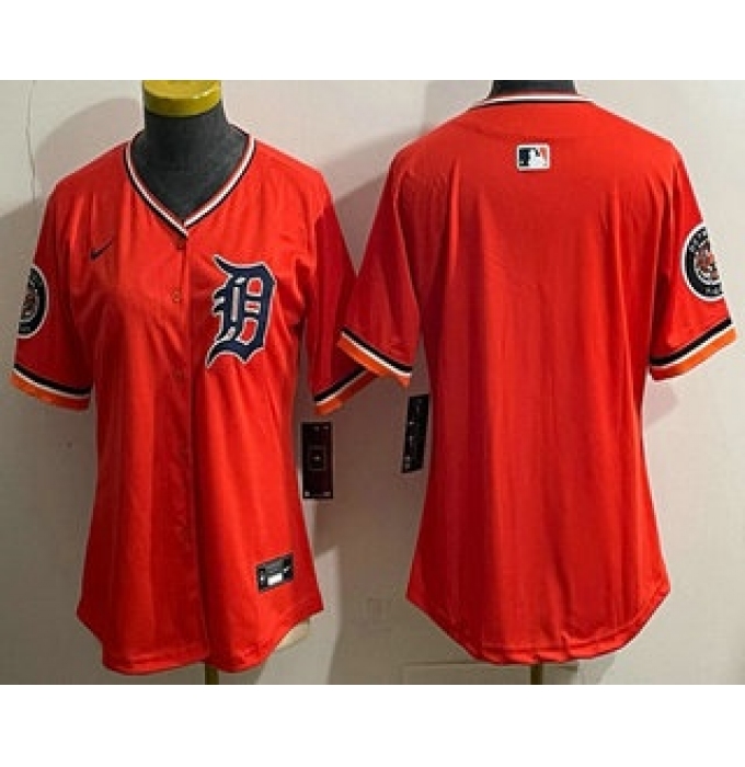 Women's Detroit Tigers Blank Orange Limited Jersey