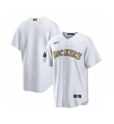 Men's Colorado Rockies Blank White 2022 All-Star Cool Base Stitched Baseball Jersey