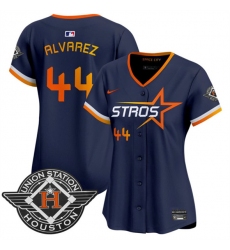 Women's Houston Astros #44 Yordan Alvarez Navy 2025 City Connect Limited Stitched Baseball Jersey(Run Small)