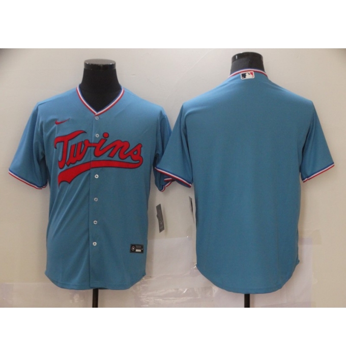 Men's Nike Minnesota Twins Blank Blue Alternate Stitched Baseball Jersey