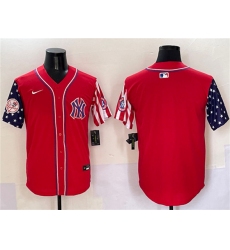 Men's New York Yankees Blank Red American Style Limited Stitched Baseball Jersey