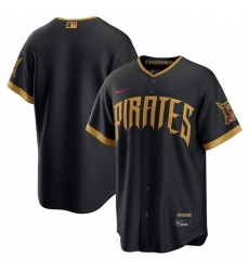 Men's Pittsburgh Pirates Blank Black 2026 City Connect Stadium Stitched Stitched Baseball Jersey