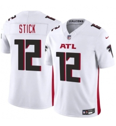 Men's Atlanta Falcons #12 Easton Stick White 2025 F.U.S.E. Vapor Untouchable Limited Football Stitched Jersey