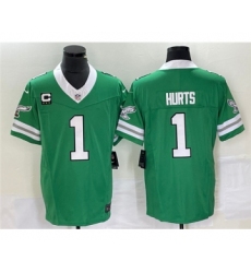 Men's Nike Philadelphia Eagles #1 Jalen Hurts Green 2023 F.U.S.E. Vapor Untouchable C Stitched Football Jerseys