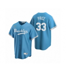 Men's Los Angeles Dodgers #33 David Price Nike Light Blue Cooperstown Collection Alternate Jersey