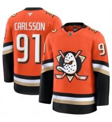 Men's Anaheim Ducks #91 Leo Carlsson Orange 2026 Home Stitched Hockey Jersey