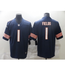 Men's Chicago Bears #1 Justin Fields Nike Navy 2021 NFL Draft First Round Pick Alternate Limited Jersey