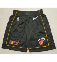 Men's Miami Heat Black Diamond 2022 City Edition Swingman Stitched Shorts